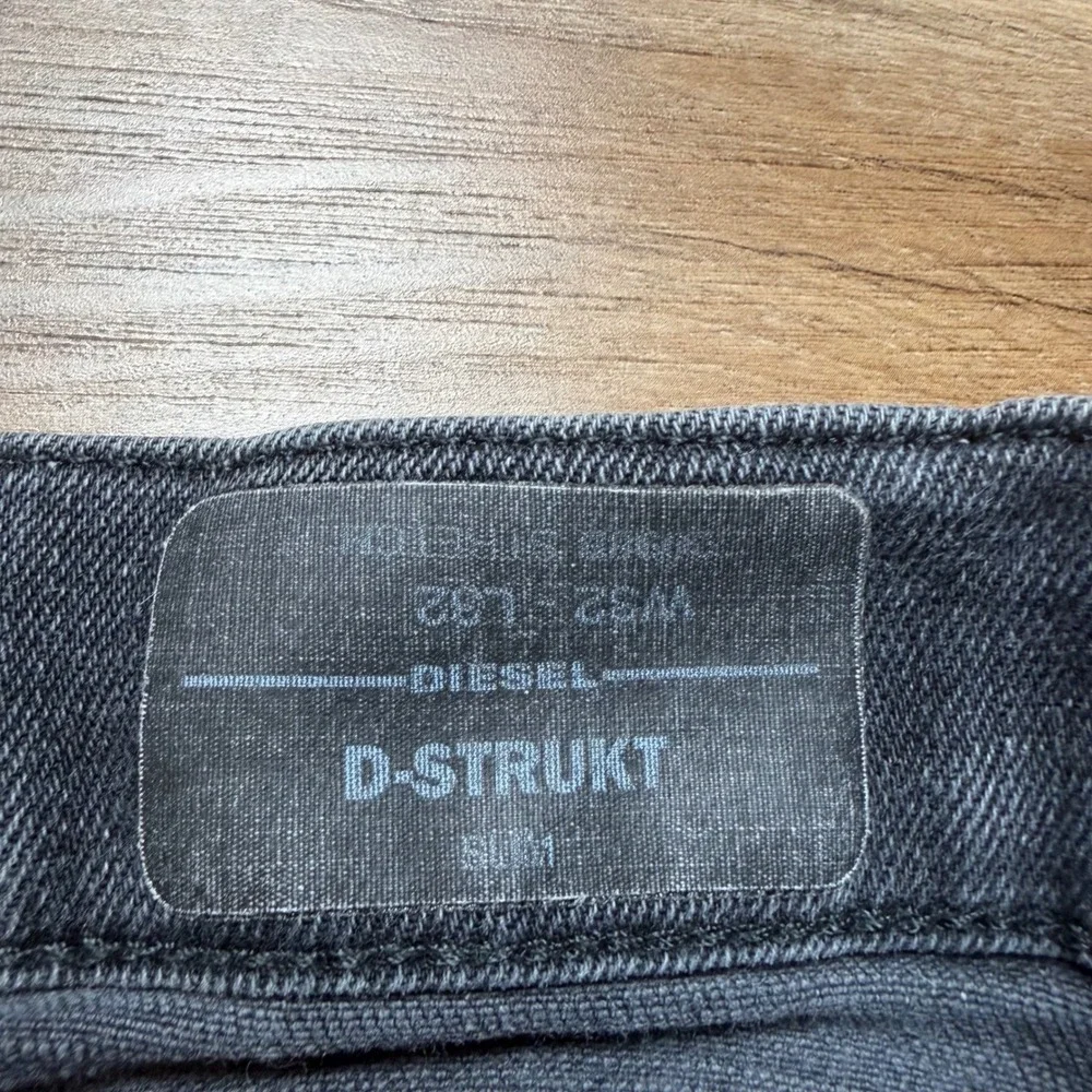Diesel‎ D-Strukt Jeans Mens 32x32 Grey Slim Fit Distressed Faded Denim 0098B